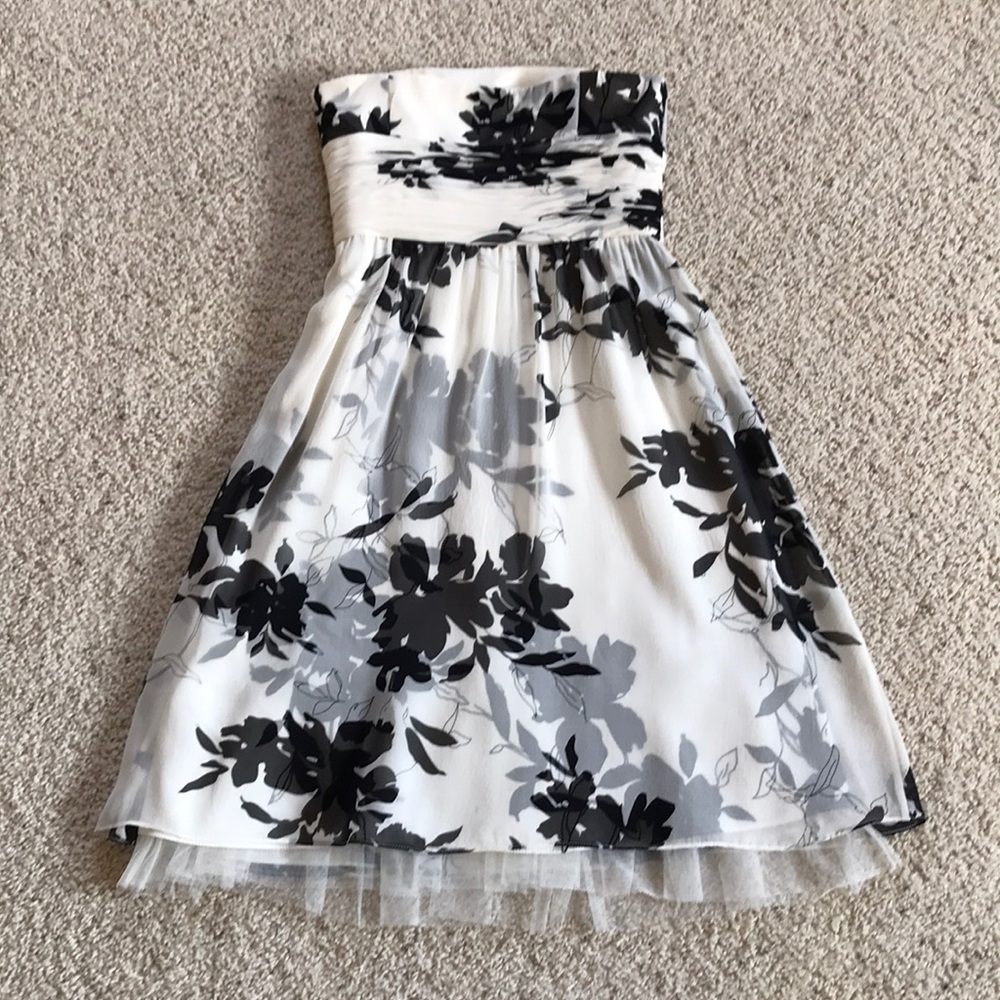 Ann Taylor, Stunning Silk & Tulle Floral Dress! - Picture 3 of 6